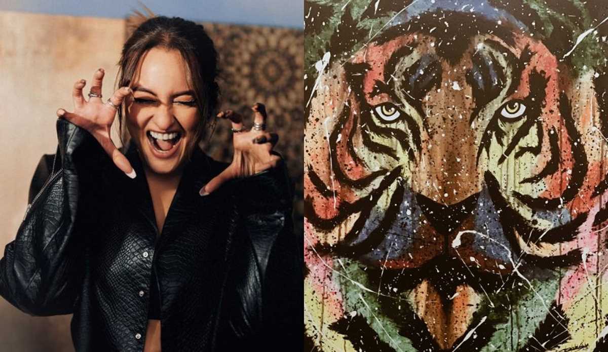 सोनाक्षी सिन्हा ने दहाड़ के निर्माताओं को अपने हाथों बनाई पेंटिंग भेंट की